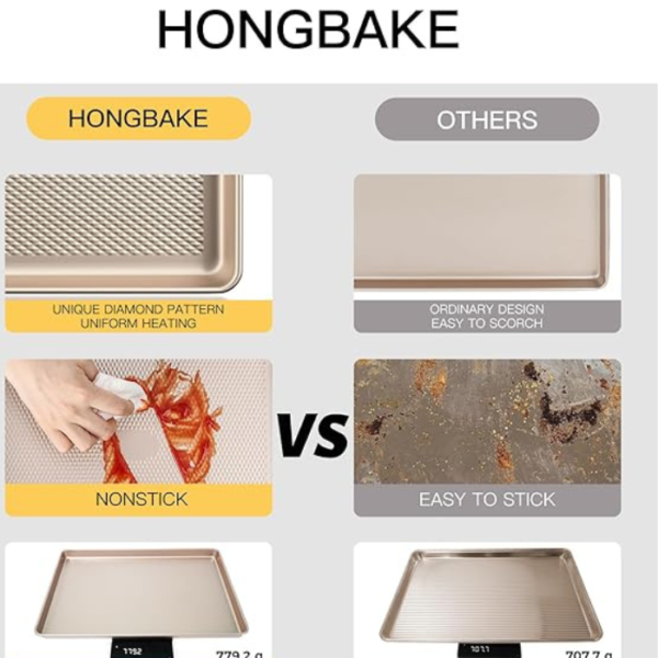 Peaksbuy HONGBAKE 2 Pack Quarter Sheet Pans