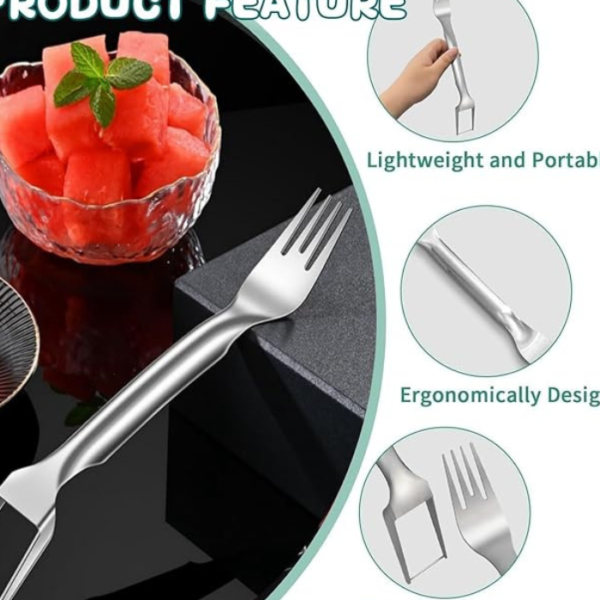 Peaksbuy 2-In-1 Watermelon Fork Slicer Cutter