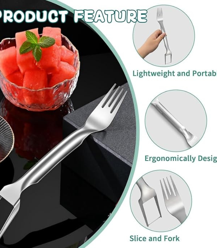 Peaksbuy 2-In-1 Watermelon Fork Slicer Cutter