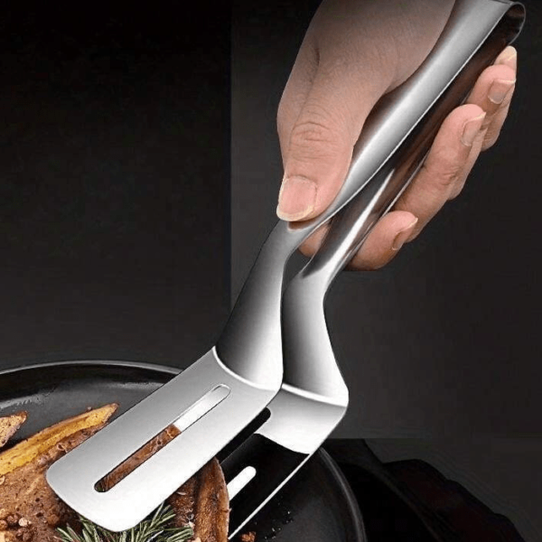 Peaksbuy Stainless Steel Multi-Functional Frying Clip - Ideal for Steak, Fish, Meat, and Noodles